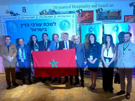  الكــيان الإســرائيلي يحتفي بزيارةٍ رسميّة لمحامين مغاربة وتوقيع معاهدة تعاونٍ
