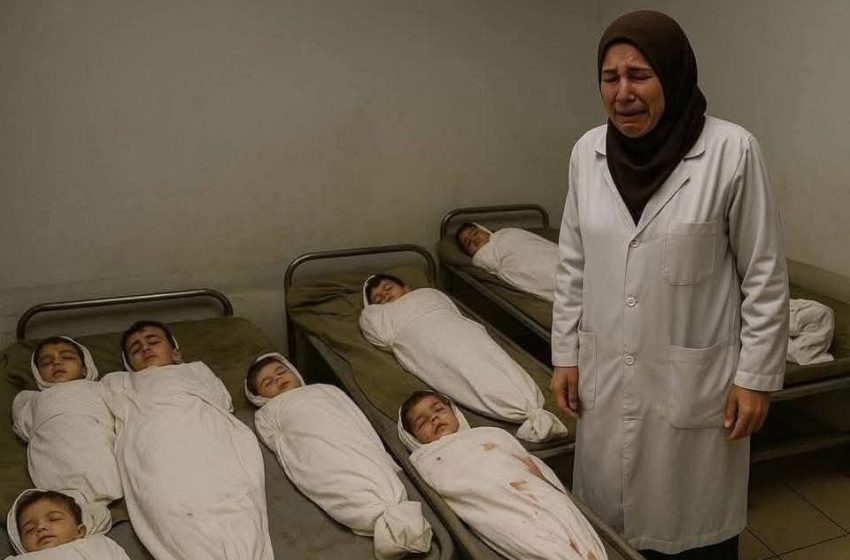 أثناء عملها .. طبيبة الأطفال “آلاء النجار” تستقبل أطفالها الثمانية أشلاء متفحمة