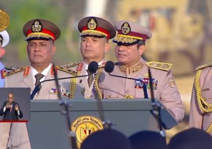  بالزي العسكري.. السيسي يؤكد ان المنطقة لن تشهد سلاما دائما إلا بإنهاء الاحتلال الإسرائيلي لفلسطين ويحدد شروط “التطبيع” ويكشف تطورات هامة بالمحطة النووية