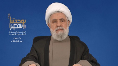  نعيم قاسم يوجه رسائل حادة للسلطة اللبنانية ويؤكد: سنقاتل حتى آخر قطرة دم وما يحصل هو استسلام ونحن لا نقبل بالاستسلام وسنبقى واقفين صامدين